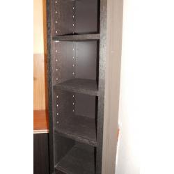 Benno - Gnedby - Black-Brown Tower Shelving Unit - CDs - DVDs - Books - Ornament Display