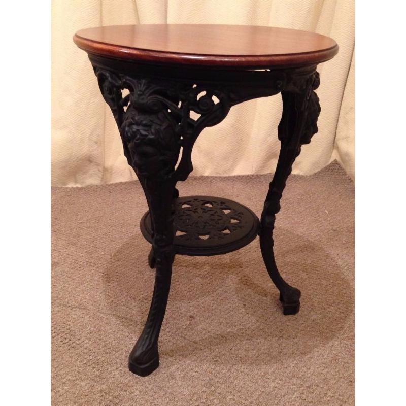 Cast Iron Pub Table - Occasional Table - Lamp Stand - Plant Stand - Heavy Quality Table