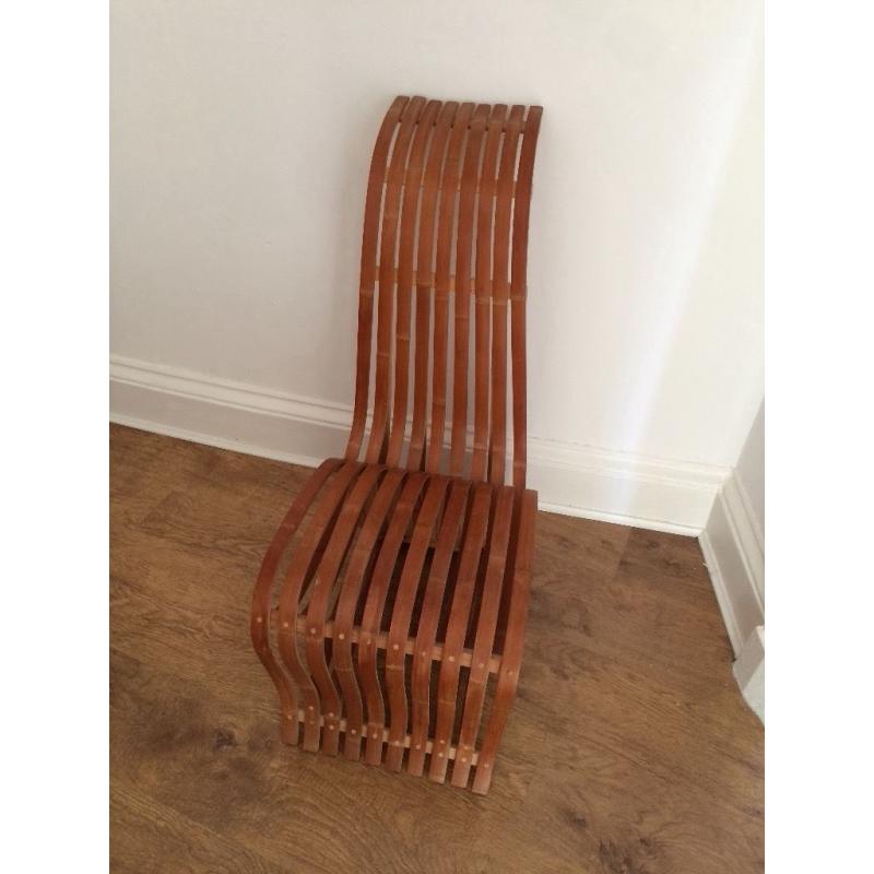 Bamboo curved upcycled chair