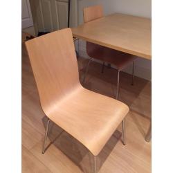 Wooden table and chairs