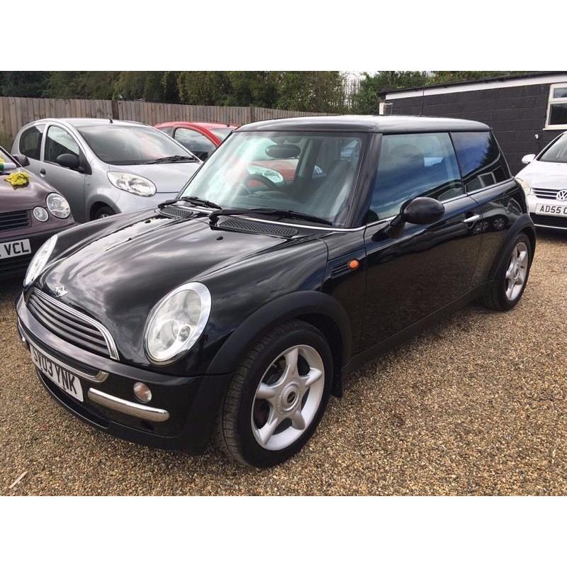 MINI ONE 1.6 2003 3DR BLACK * FULL SERVICE HISTORY * HPI CLEAR