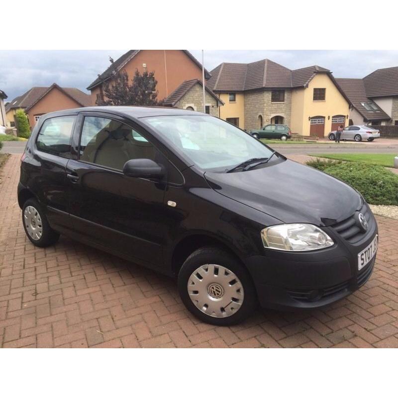 VW Fox 1.2 3 door black - Low miles, FSH & Long MOT