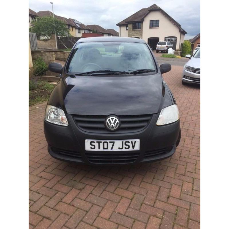 VW Fox 1.2 3 door black - Low miles, FSH & Long MOT