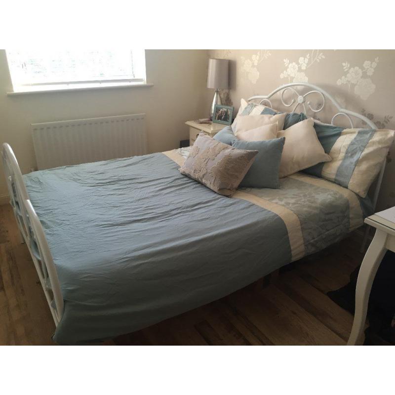 Next Primrose White Double Bed Frame (Mattress available to if you'd like it)
