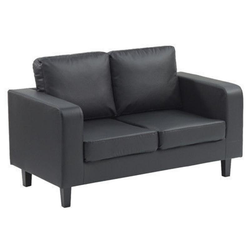 Modern And Low Priced Sofa/// Galaxy 3+2 Leather Sofa Suite Black / Brown