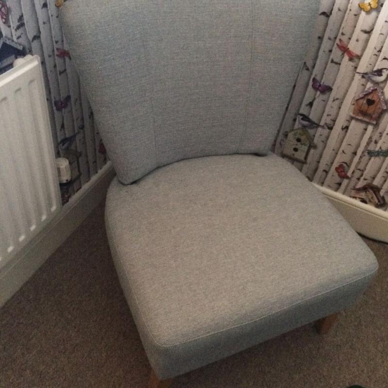 2x duck egg blue chairs used as display hardly used.