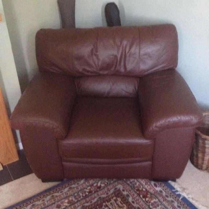 Large Leather/Faux Leather armchair