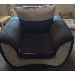 Gorgeous Grey Fabric Sofa and Chair. Like New!