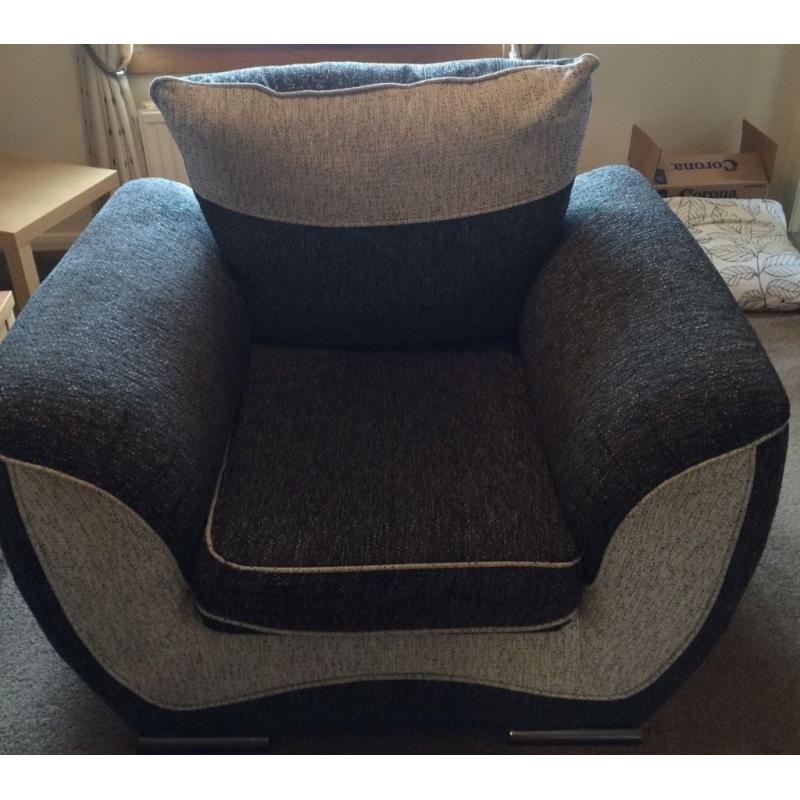 Gorgeous Grey Fabric Sofa and Chair. Like New!