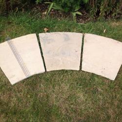 Bradstone Indian Sandstone Fossil Buff Circles, new and unused