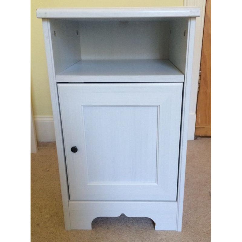 White bedside cabinet