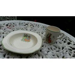 Sweet vintage child's bowl and cup