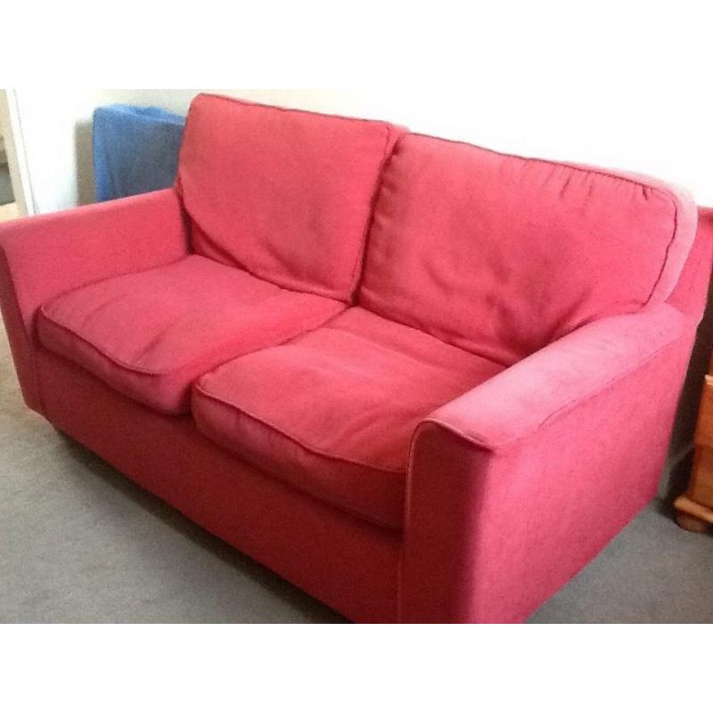 Red 3 seater sofa in great condition