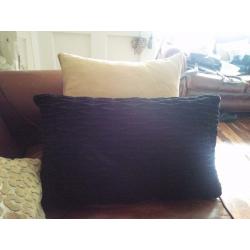 Black Velvet Textured Cushions