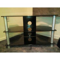 Black glass TV unit