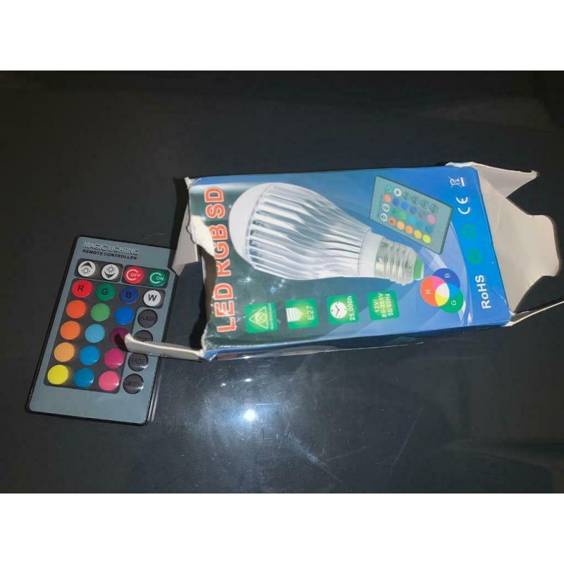 Light bulb colour changing with remote